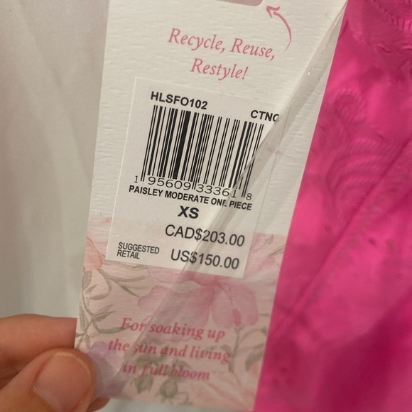 NWT LoveShackFancy x Hurley Eyelet Paisley One-Piece, XS - Picture 13 of 13